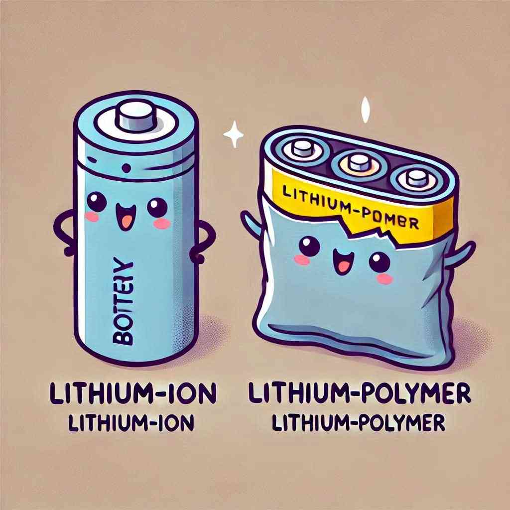 lithium-ion and a lithium-polymer)